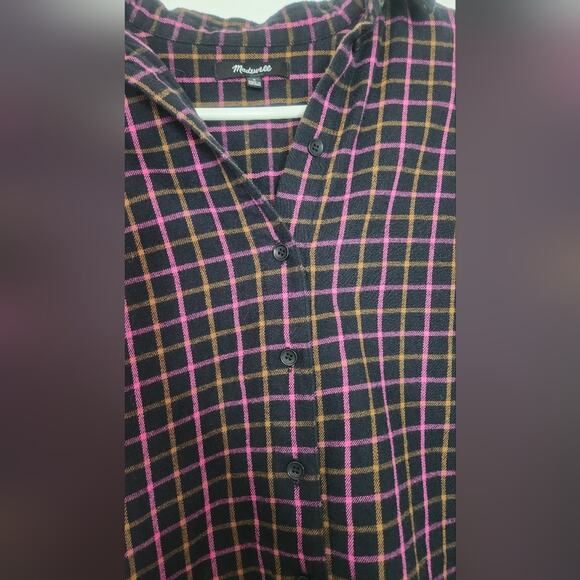 Flannel Westlake Shirt in Stoppard Plaid pink black small - Picture 4 of 7